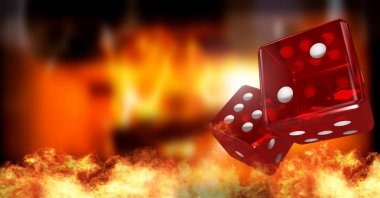 Live Sic Bo table at palladium4d studio with dealer and three dice in cup